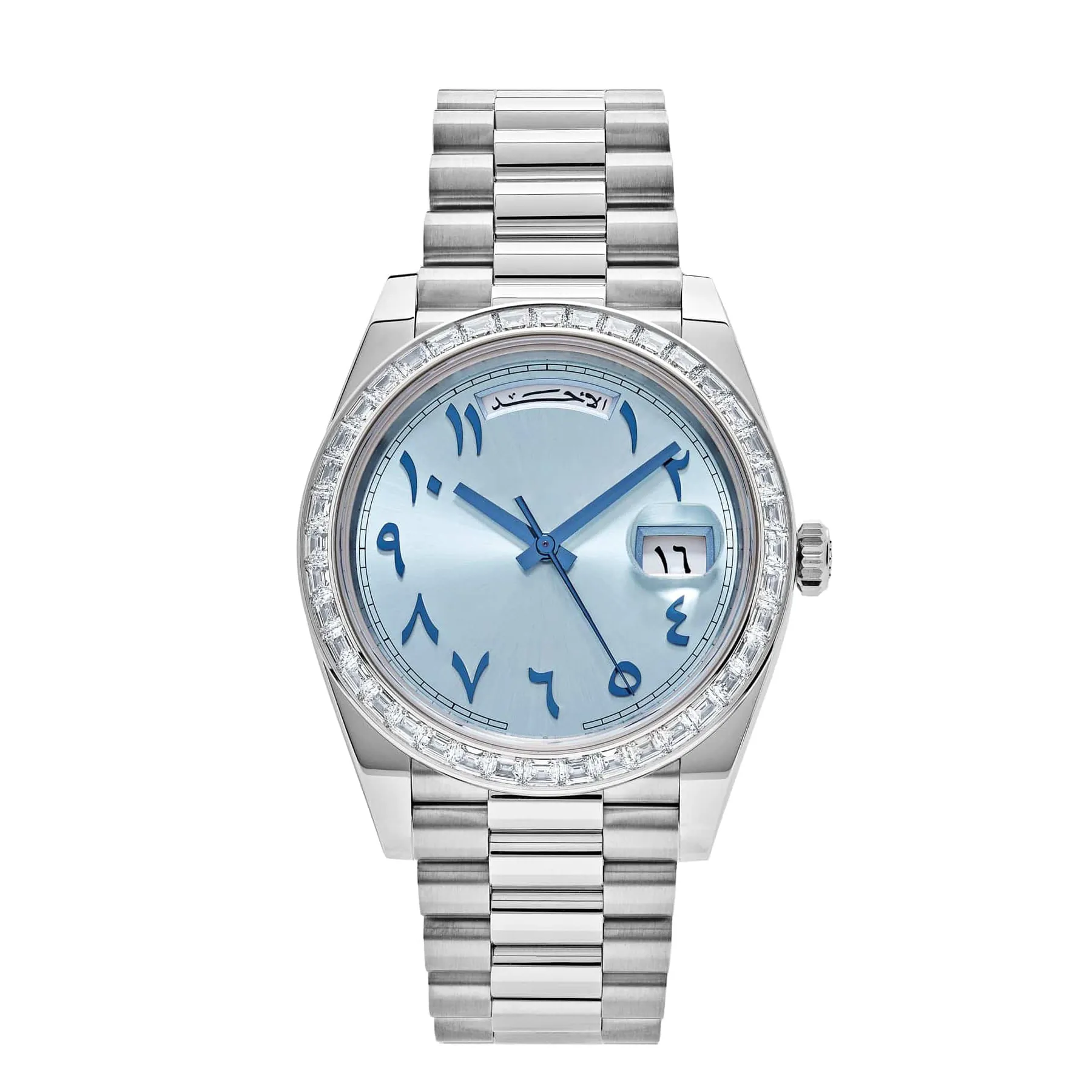 Premium Men's Automatic Automatic Watch With Ice Blue... From Dupclub ...