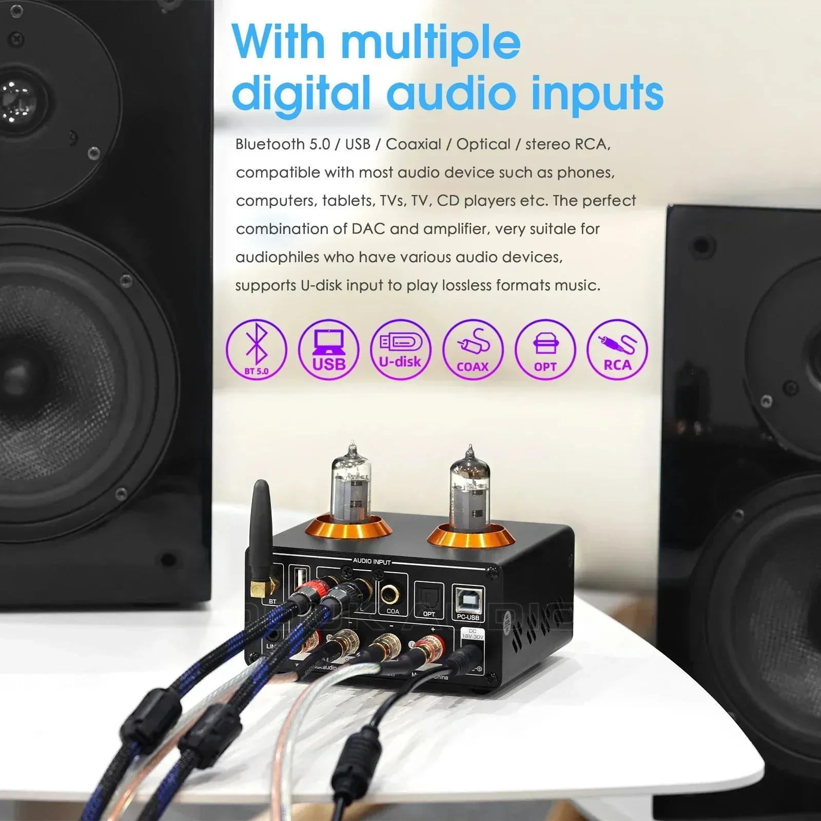 Nobsound HiFi Bluetooth 5.0 Vacuum Tube Tube Stereo From Bong04