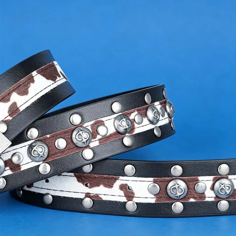2026 Designer Hot Girl Y2K Punk Studded Leather Belt... From  display picture 1