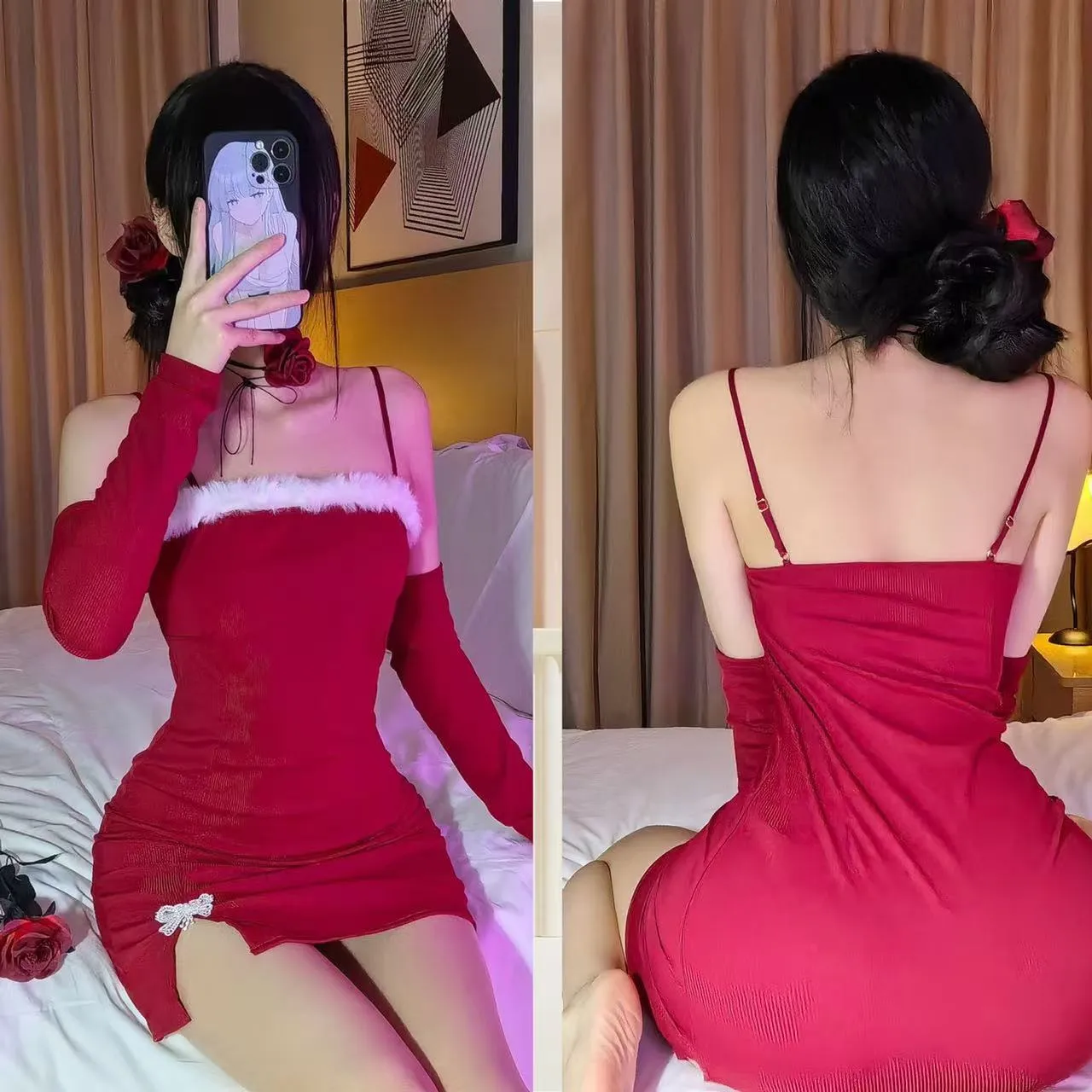 christmas sexy dress Christmas-Sexy-Lingerie-Women-Ladies  -Santa-Xmas-Cosplay-Fancy-Dress-Costumes