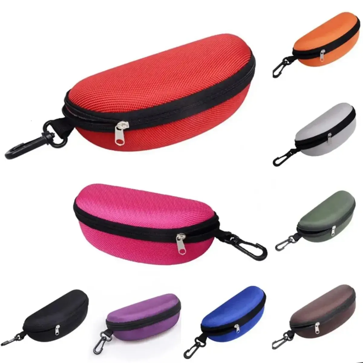 1pc Portable Sunglasses Case Protector Oxford Cloth Hard EVA Zippered Eyeglasses Case with Ciner Unisex Eyewear Accessories 260526