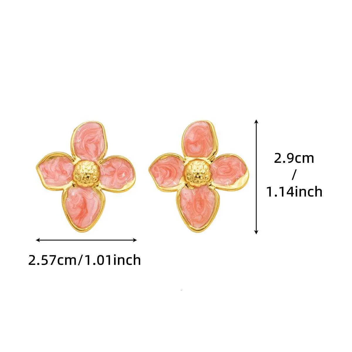 2025 New Hypoallergenic Floral Stainless Steel Stud Earrings Boho Design Everyday Light Luxury Jewelry Gift For_voghion.com