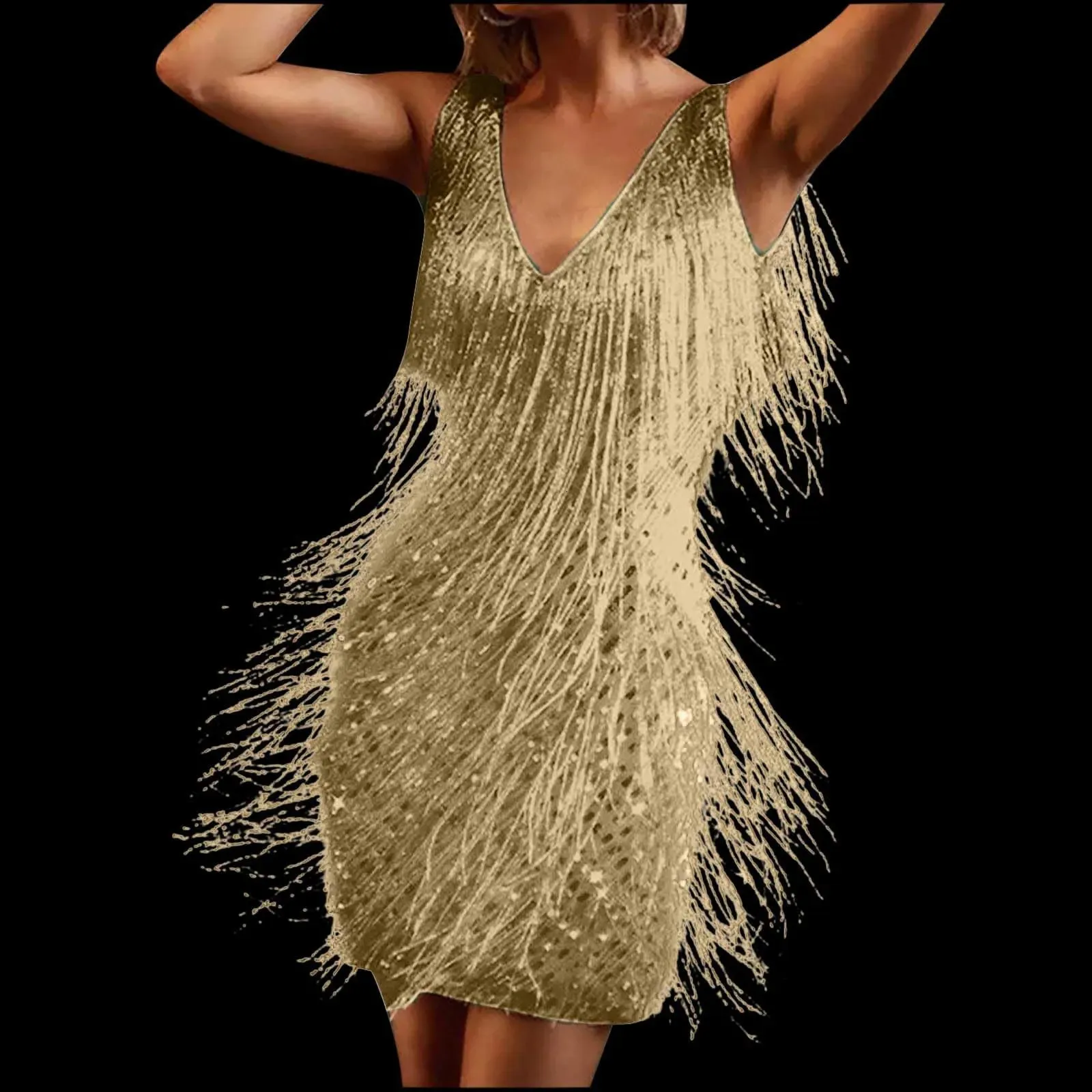 backless flapper dress Elegant V Neck Bodycon Tassel With... From Lang03, Rs.1,041.74 Lovskoo Women's Sequin Halter sale-20260615 Color:Rose Discover your favorite flapper
