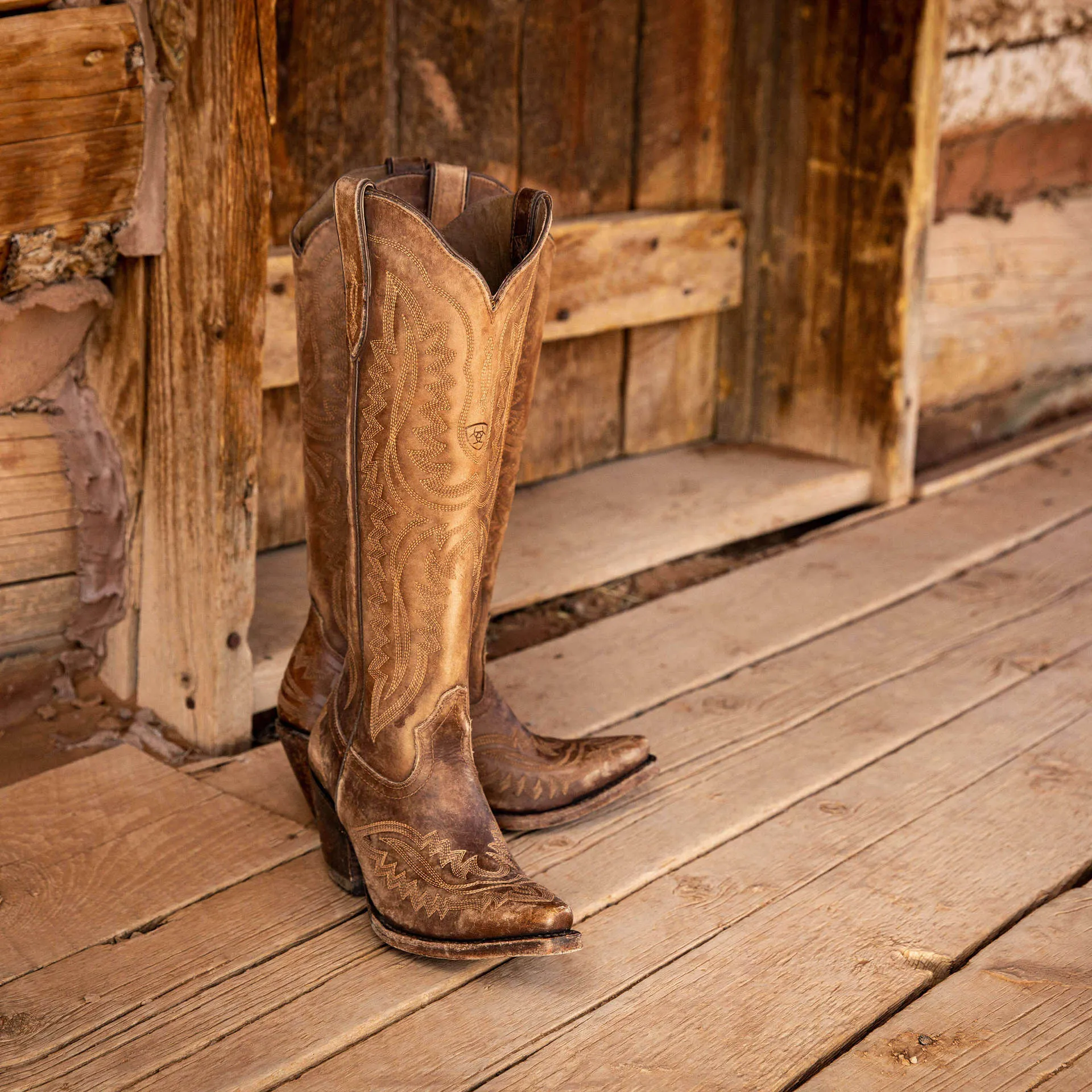 Rote Bestickte Damen Cowboystiefel Aus Leder Für Den Alltag_voghion.com