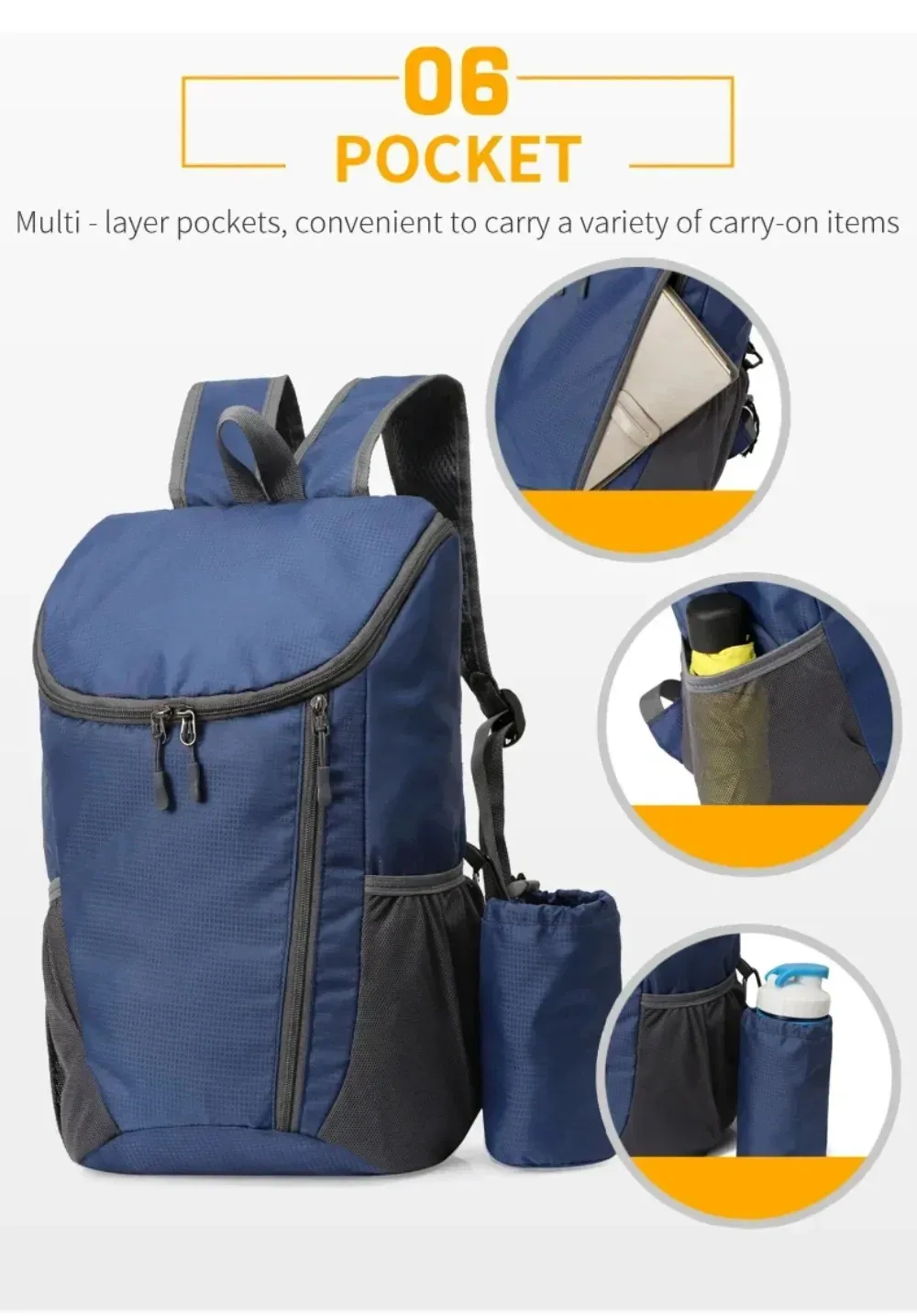 Ultralight Foldable 20l Mountaineering Backpack For Hiking Travel_voghion.com