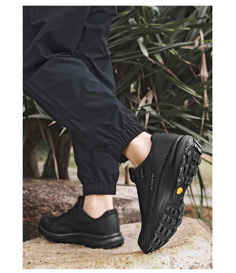 Herr chunky trail sneakers med halkfri gummisula_voghion.com