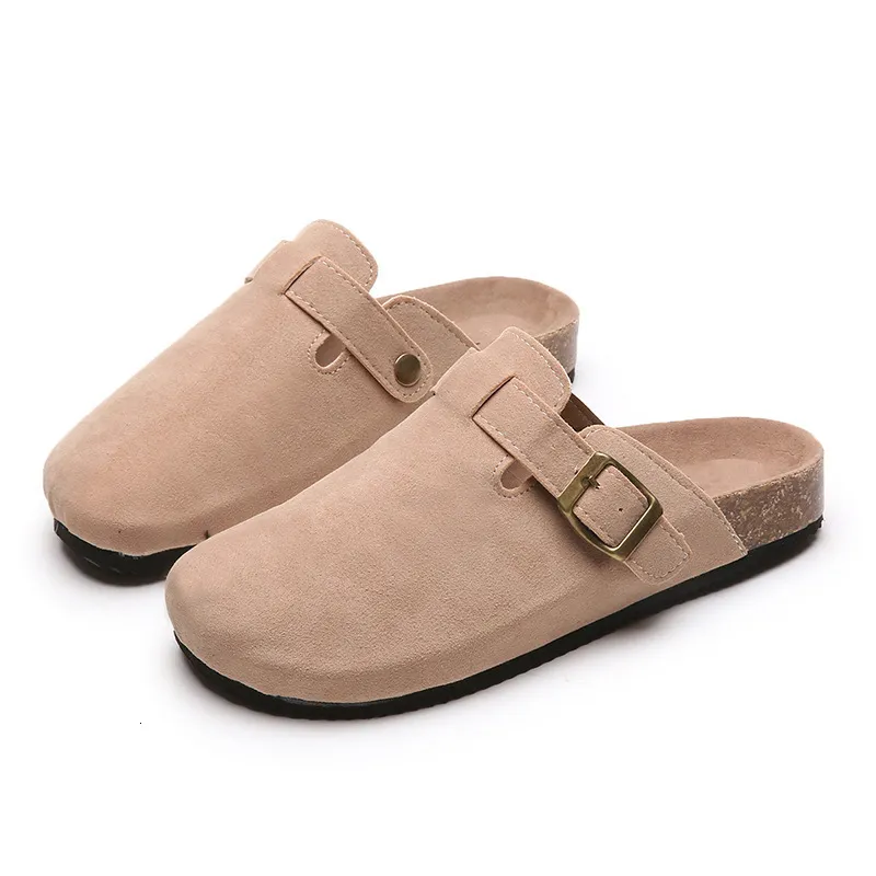 Womens Multi Color Suede Clog Slippers Adjustable Buckle For Casual Daily Home Wear_voghion.com
