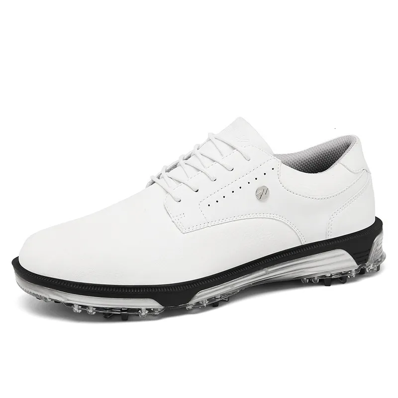 Professional Waterproof Leather Spiked Golf Shoes For Men_voghion.com