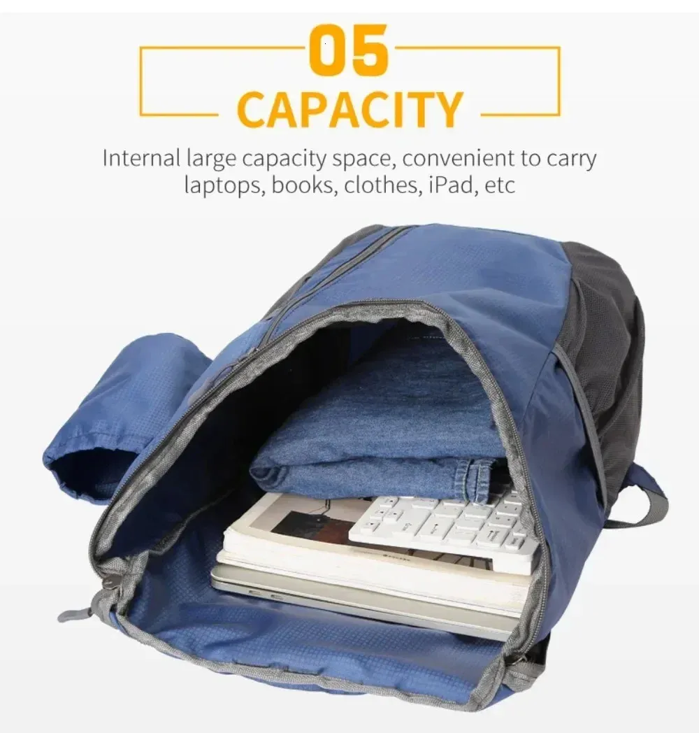 Ultralight Foldable 20l Mountaineering Backpack For Hiking Travel_voghion.com