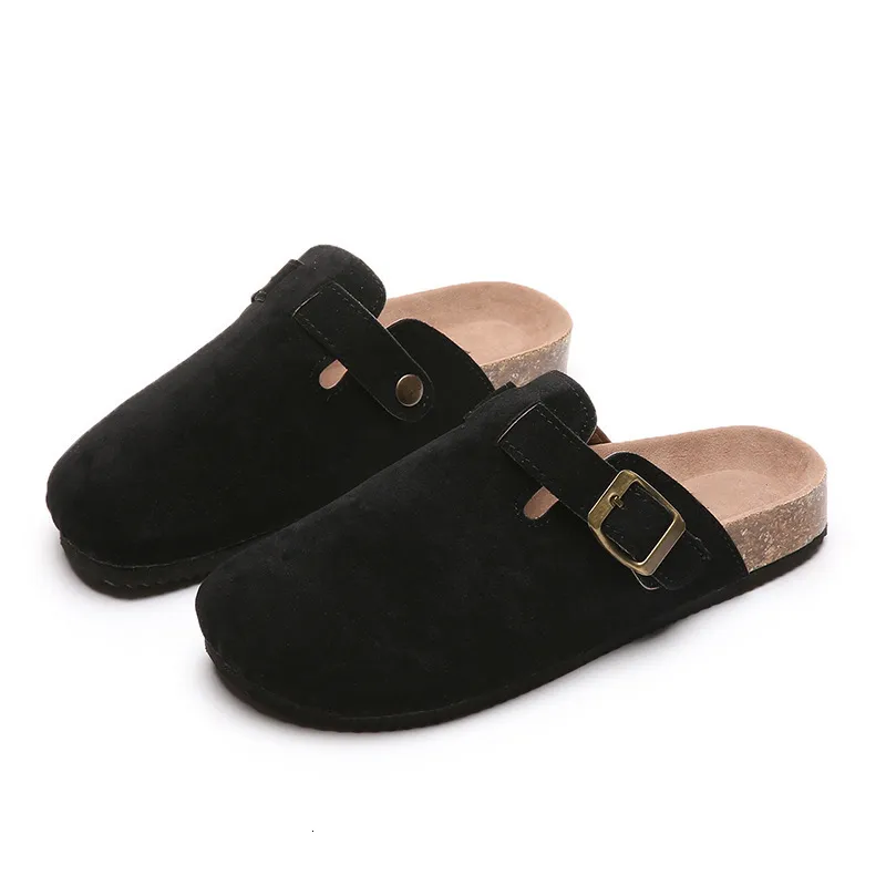 Womens Multi Color Suede Clog Slippers Adjustable Buckle For Casual Daily Home Wear_voghion.com