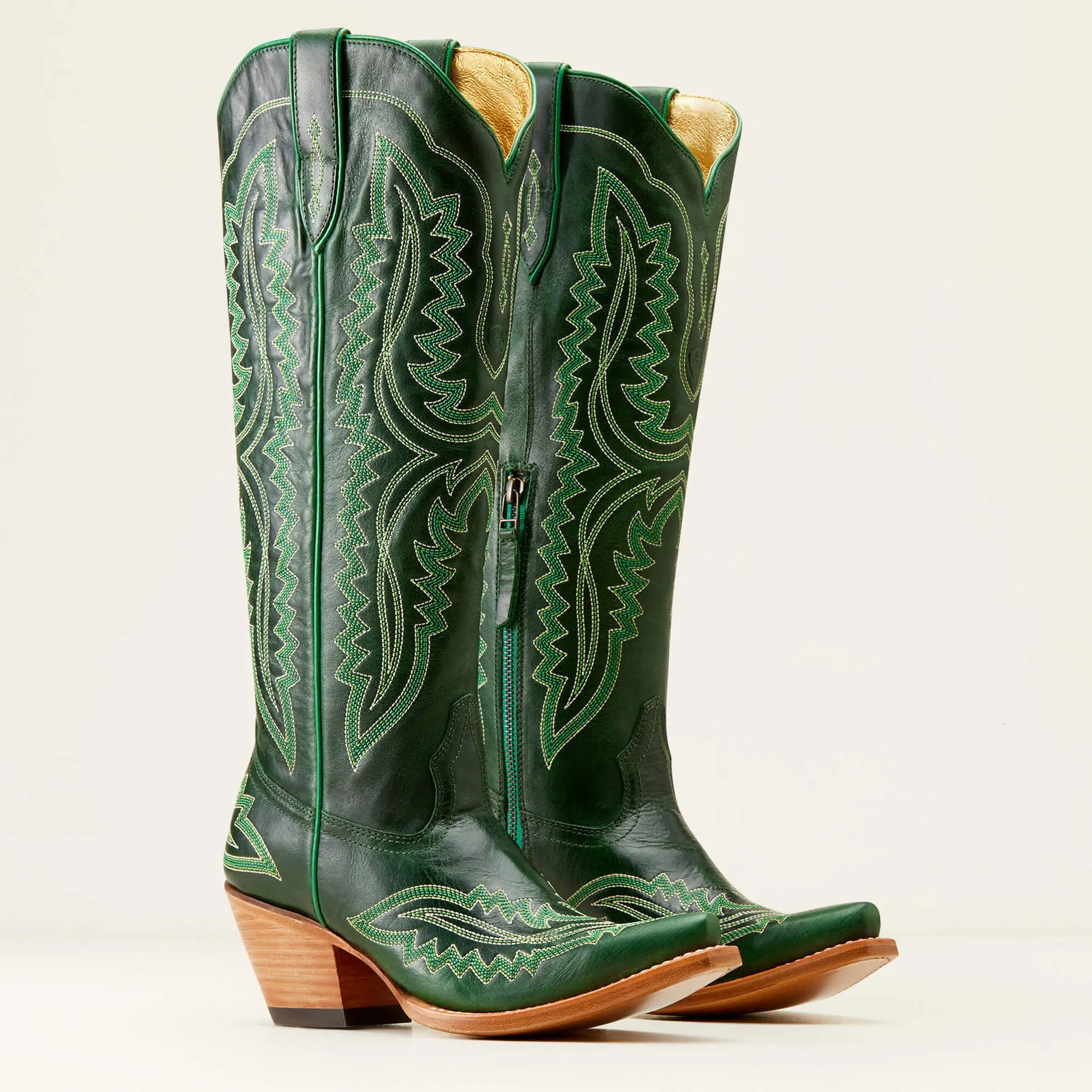 Rote Bestickte Damen Cowboystiefel Aus Leder Für Den Alltag_voghion.com
