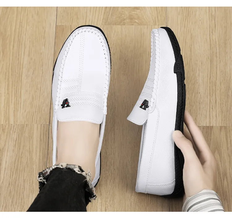 Schwarze Herren Slipper Aus Leder Für Büro Und Alltag_voghion.com