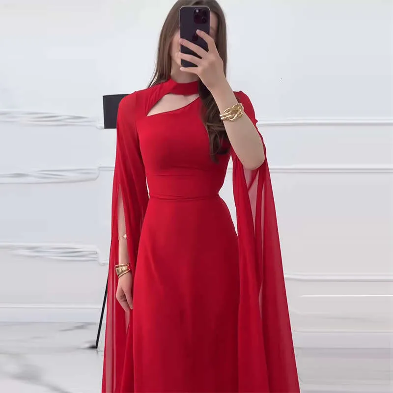 2025 New European and American Amazon Cross-Border Foreign Trade Women's Fashion Sexy Slim Fit Elegant Long Sleeve Dress