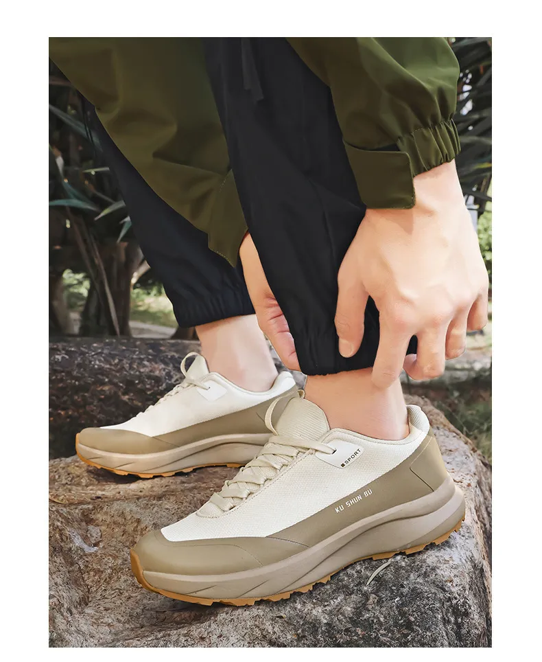 Herr chunky trail sneakers med halkfri gummisula_voghion.com