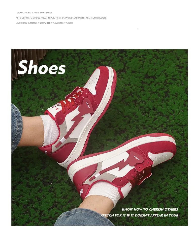 Unisex Red White Heart Graffiti Skate Sneakers Leather Upper For Street Style Daily Walking_vogvips.com