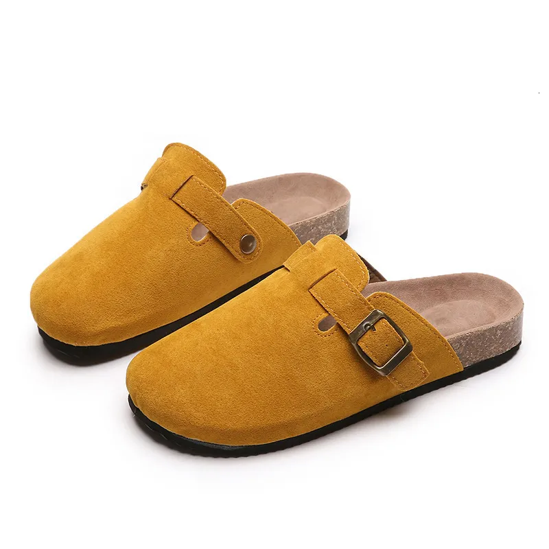 Womens Multi Color Suede Clog Slippers Adjustable Buckle For Casual Daily Home Wear_voghion.com