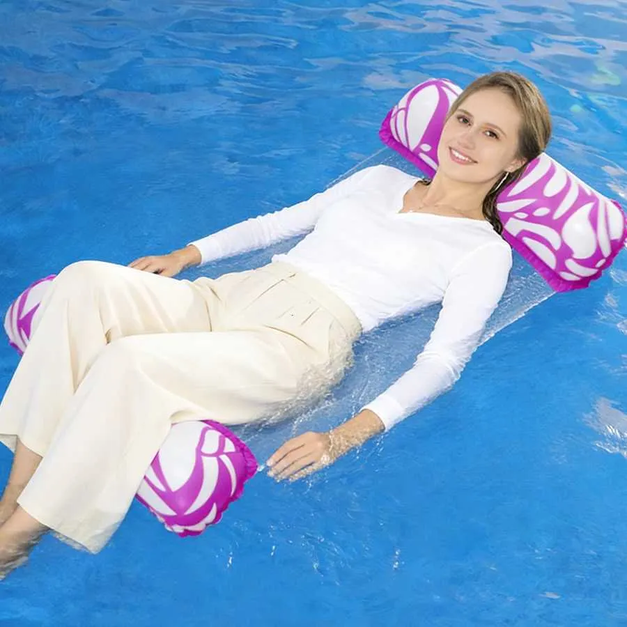 Poolmaster Silla de agua con honda flotante para piscina, llama, rojo