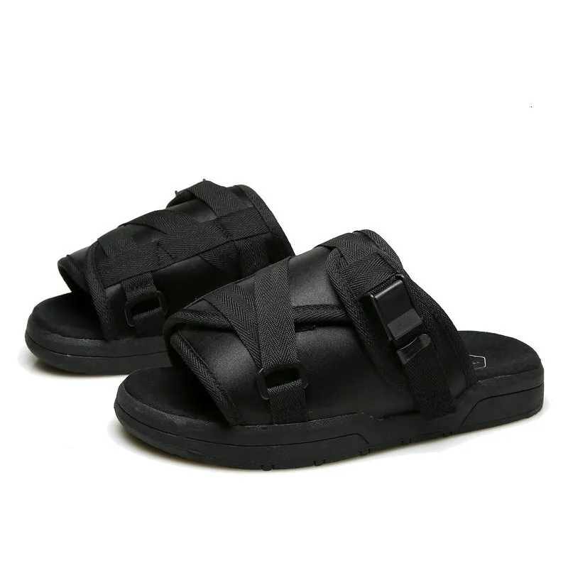 Unisex Multi Colour Printed Slide Sandals With Adjustable Buckle_voghion.com
