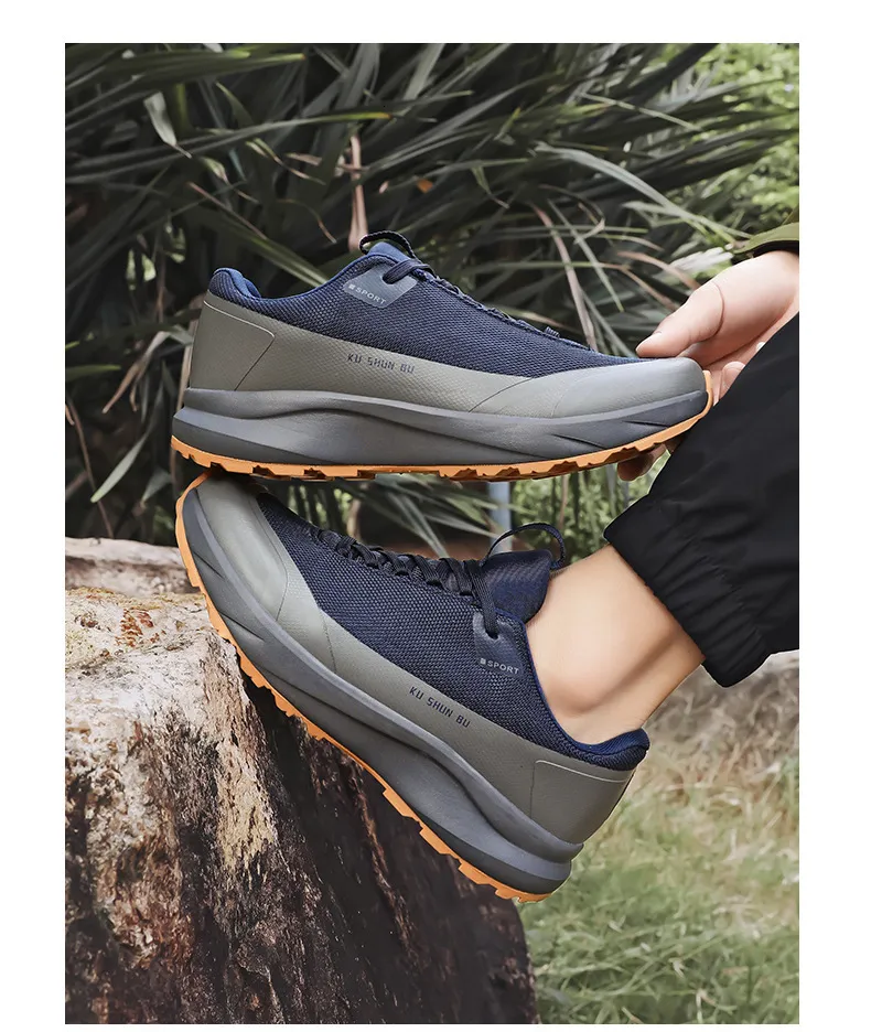 Herr chunky trail sneakers med halkfri gummisula_voghion.com