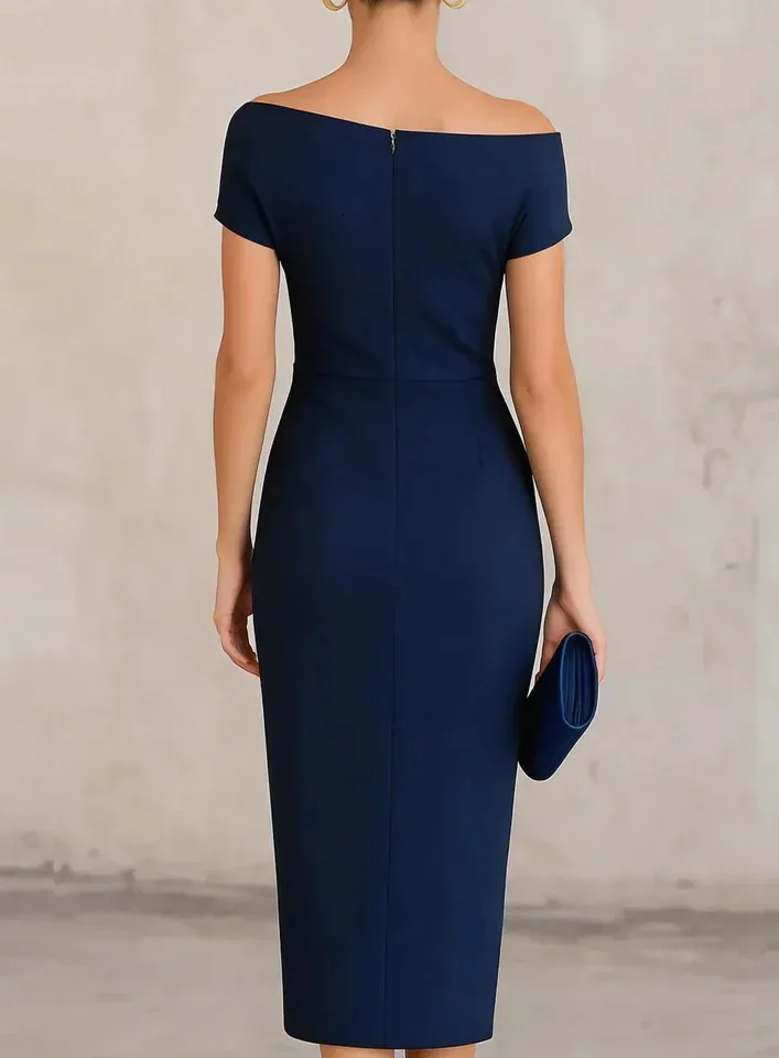 bodycon midi dress off shoulder Womens Twist Front Dress... From Dou02, Rs.2,229.67 In Bulk The thigh Size:US M Black dress PRE-COL Satin Bridesmaid Dresses |