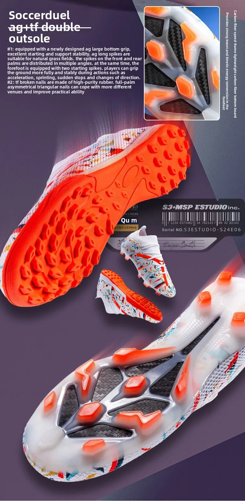 Mens Pink Green Firm Ground Soccer Cleats Breathable Knit For Professional Football Training_vogvips.com
