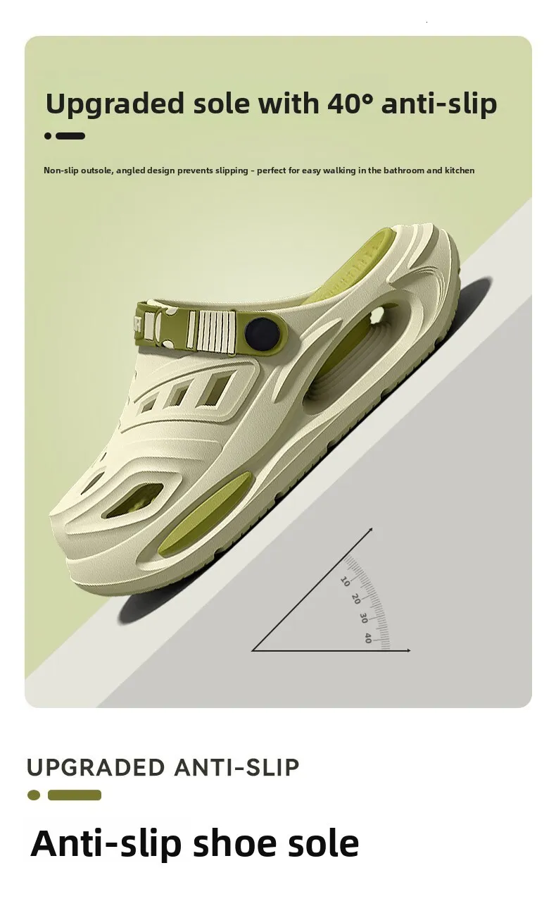 Chunky Men Sandals With Adjustable Strap Non-slip Beach Clogs_voghion.com