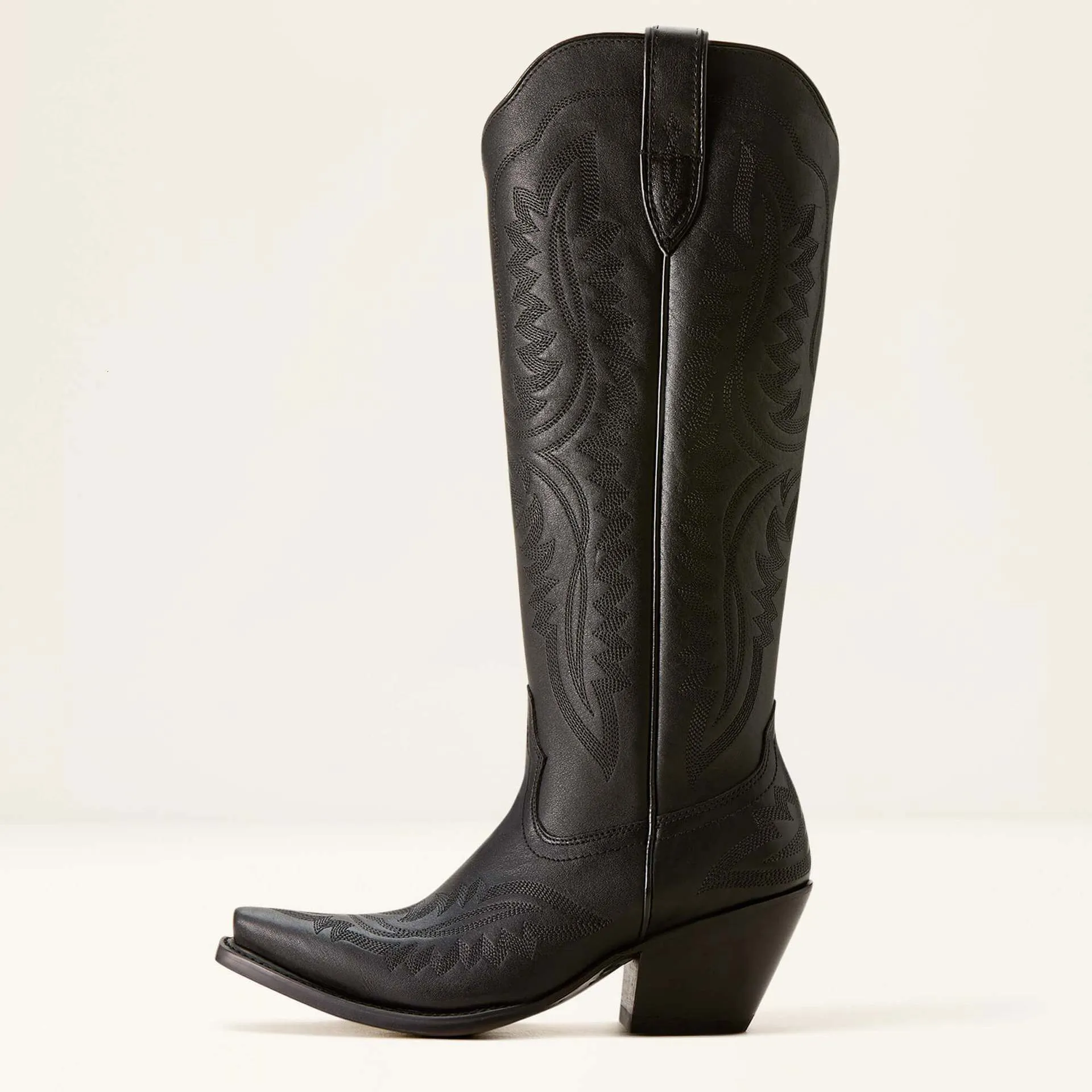 Rote Bestickte Damen Cowboystiefel Aus Leder Für Den Alltag_voghion.com