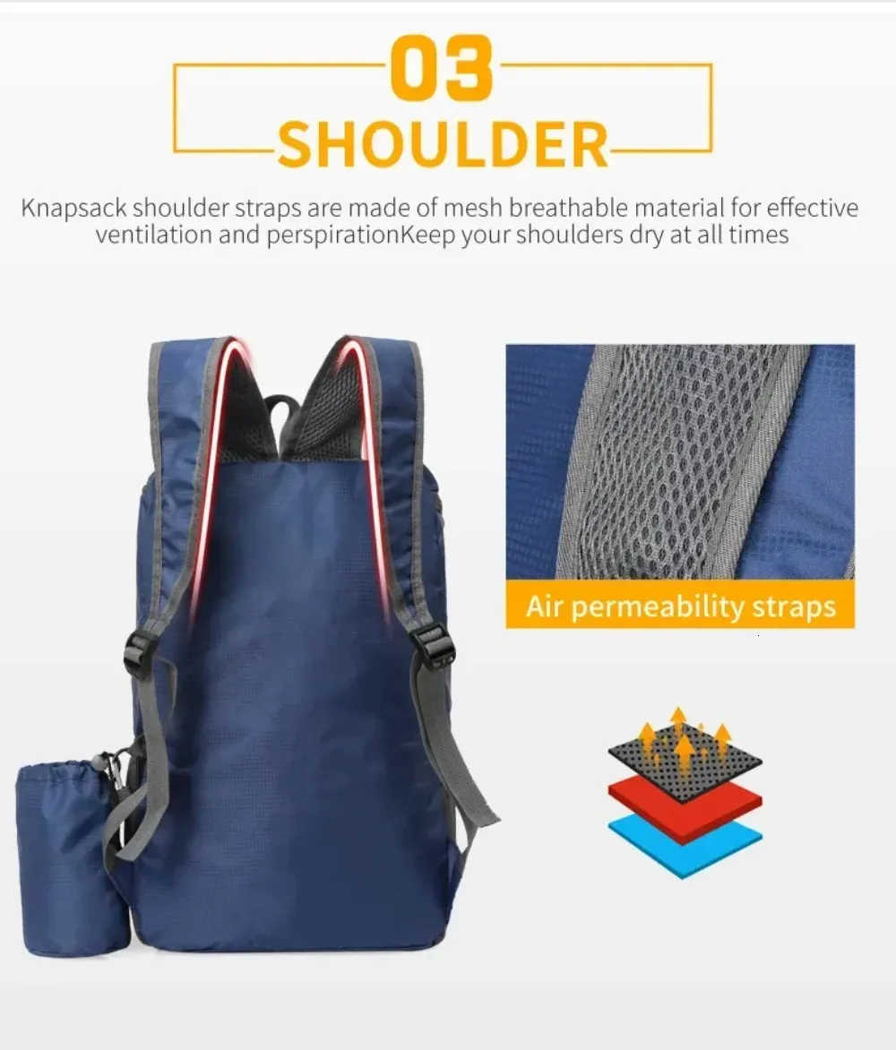 Ultralight Foldable 20l Mountaineering Backpack For Hiking Travel_voghion.com