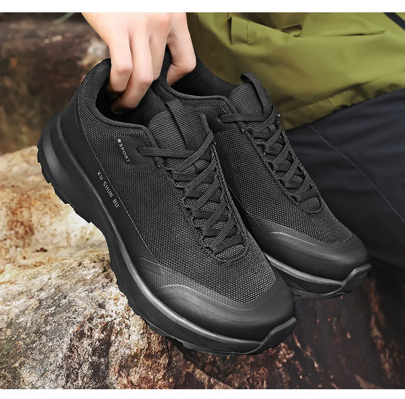 Herr chunky trail sneakers med halkfri gummisula_voghion.com