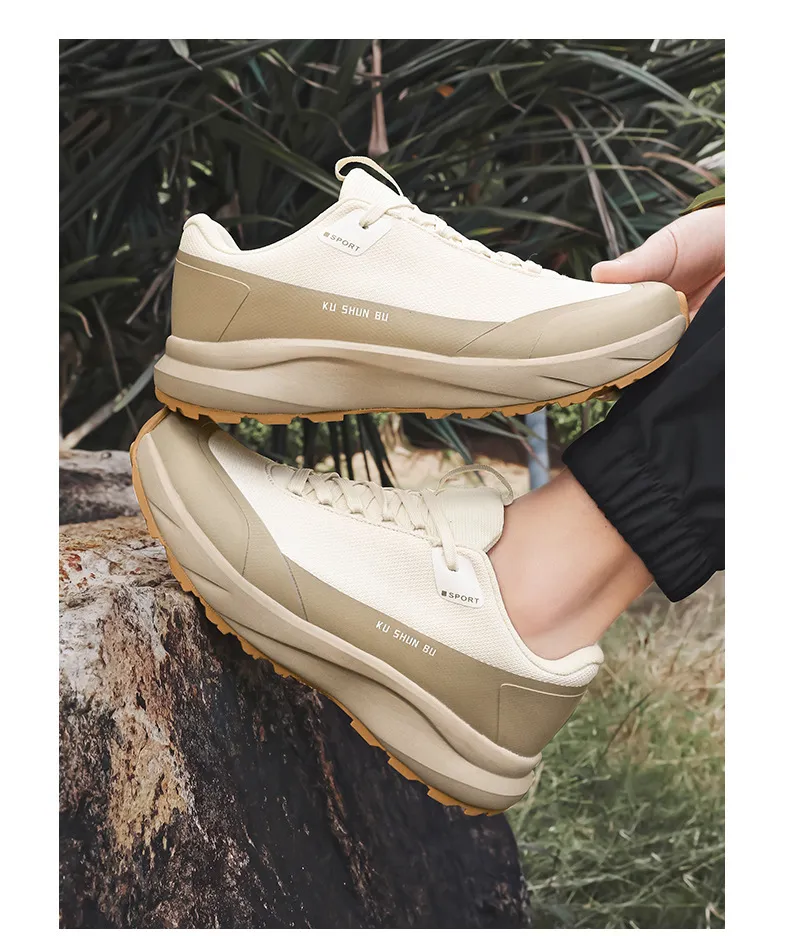 Herr chunky trail sneakers med halkfri gummisula_voghion.com