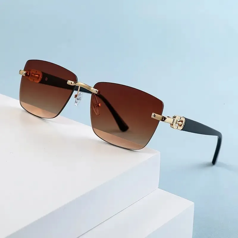 Designer UV400 Polarized Cycling Rimless Sunglasses... From  display picture 3