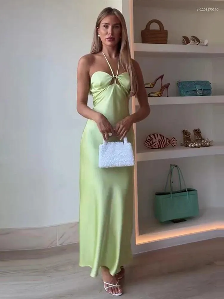 lime green dress women S Husky Summer Short Dresses Party Club for S : Clothing, Shoes & Jewelry Plunge halter neckline Beach Dress Ruched Neon Green