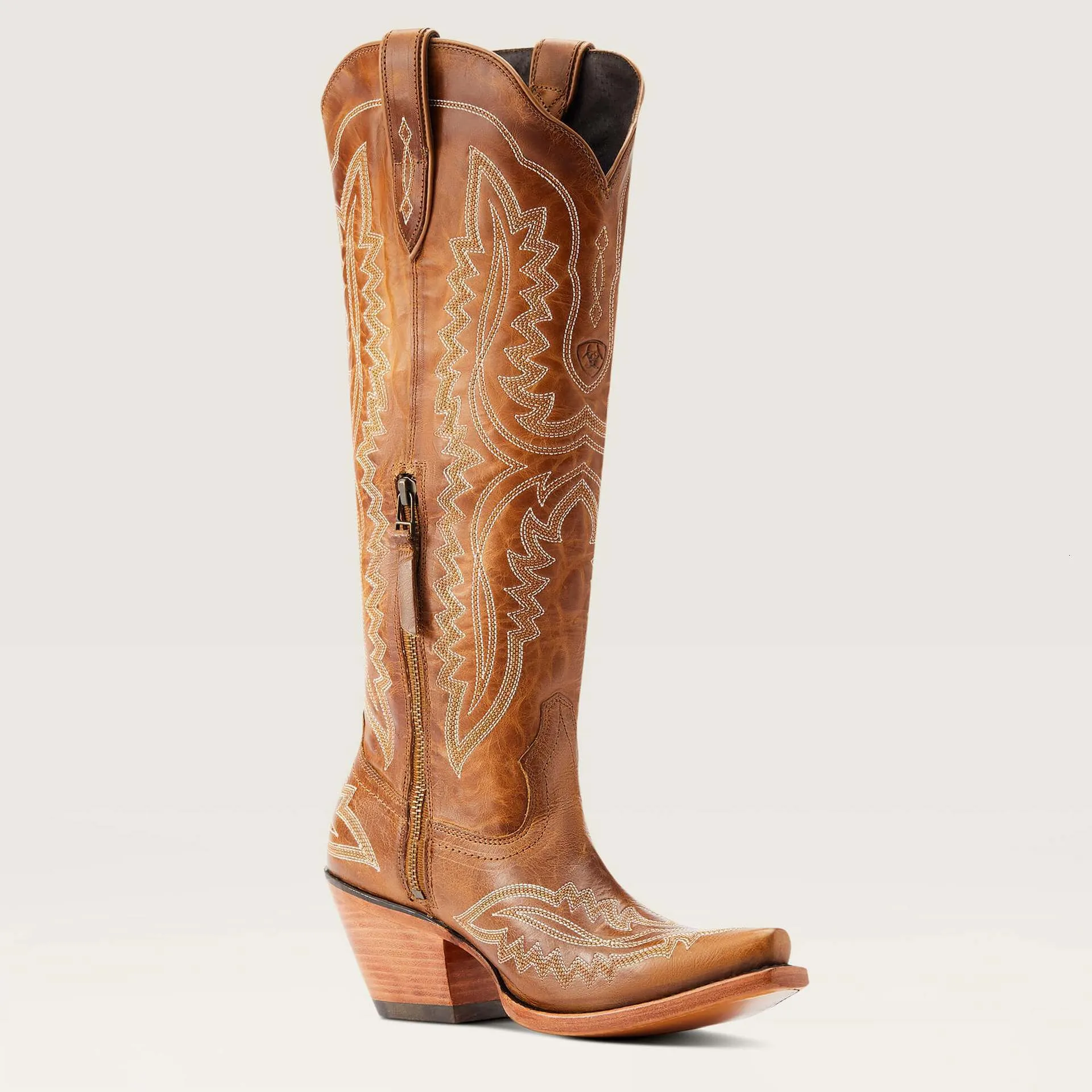 Rote Bestickte Damen Cowboystiefel Aus Leder Für Den Alltag_voghion.com