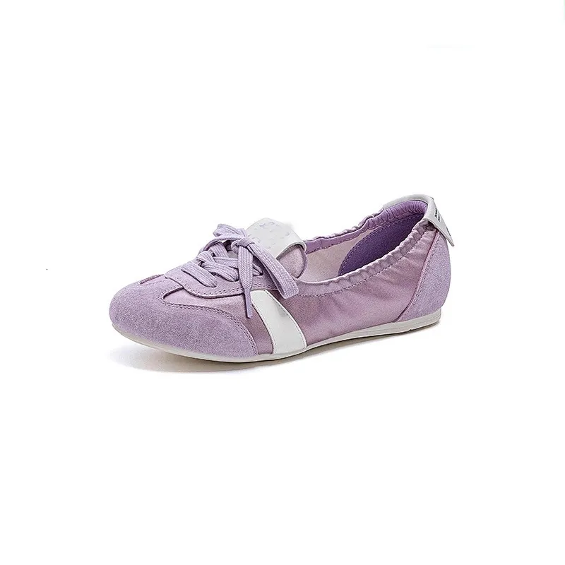 Womens Multi Color Retro Ballet Flats Satin Suede For Casual Daily Street Wear_voghion.com