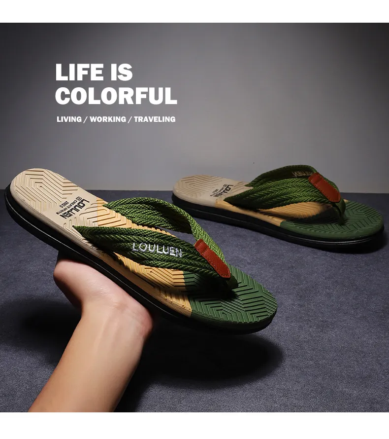 Men's Geometric Print Flip Flops Non-slip Cushioned Beach Sandals_voghion.com