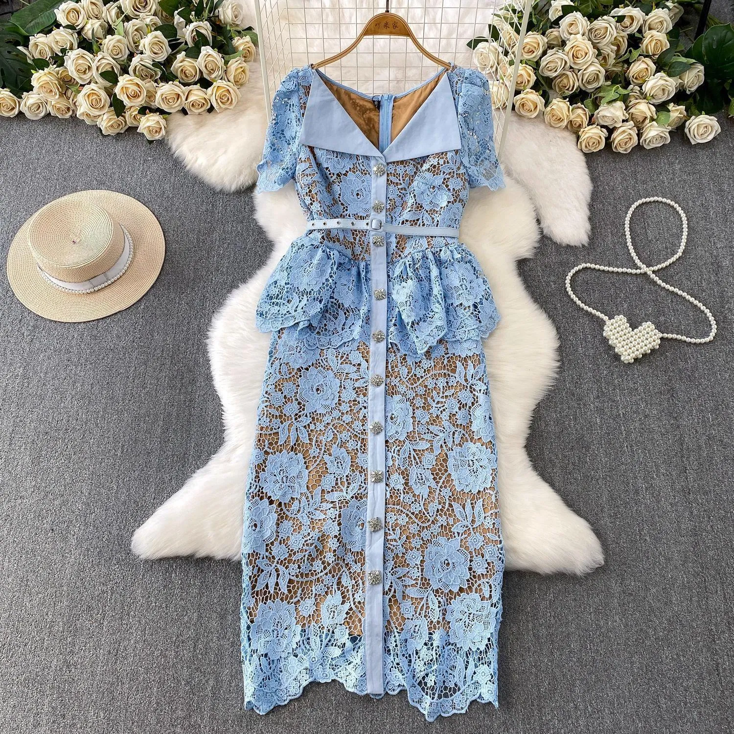 autumn lace dress thousand Autumn Lace Long Sleeve Ankle Gown Red