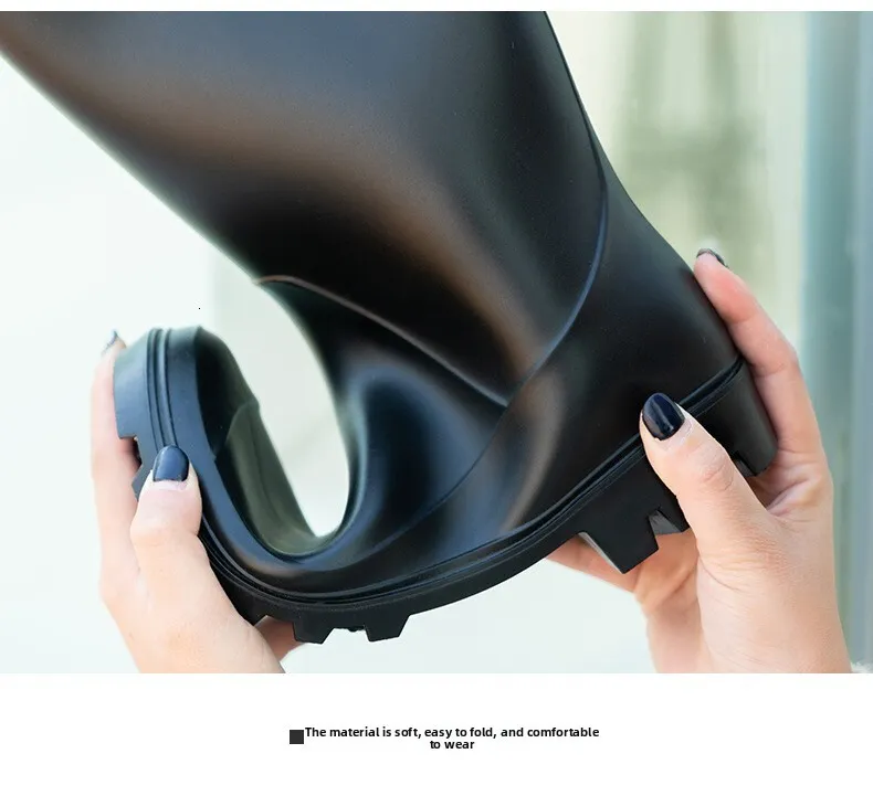 Stivali da pioggia donna impermeabili antiscivolo alla moda_voghion.com