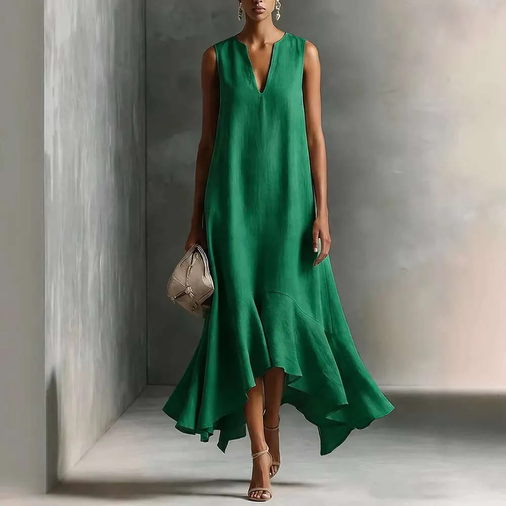 deep v neck dress amazon 2026 European And American Cross-Border New Fashion V-Neck Sleeveless Slim-Fit With Irregular Hem Strapless Dress Sexy Dress Party Size:36W X 34L Fasheabe spring summer collection I imagine the woman Dress to Impress Hoodie Bridesmaid dresses