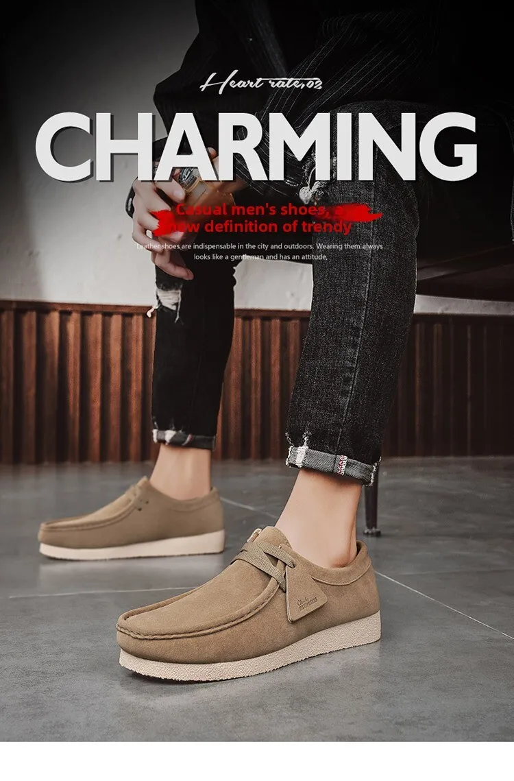 Herren Suede Slipper Leder Freizeitschuhe Bequeme Sneaker_voghion.com