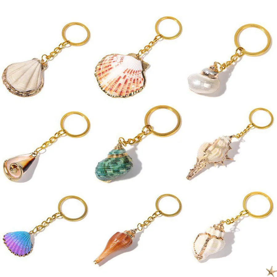 Shell Keychians Golden Shell Seashell Keychain Natural Shell... From Elitefashionstore ...