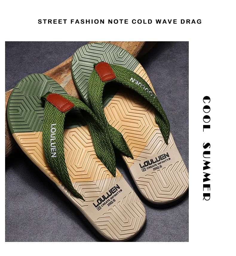 Men's Geometric Print Flip Flops Non-slip Cushioned Beach Sandals_voghion.com