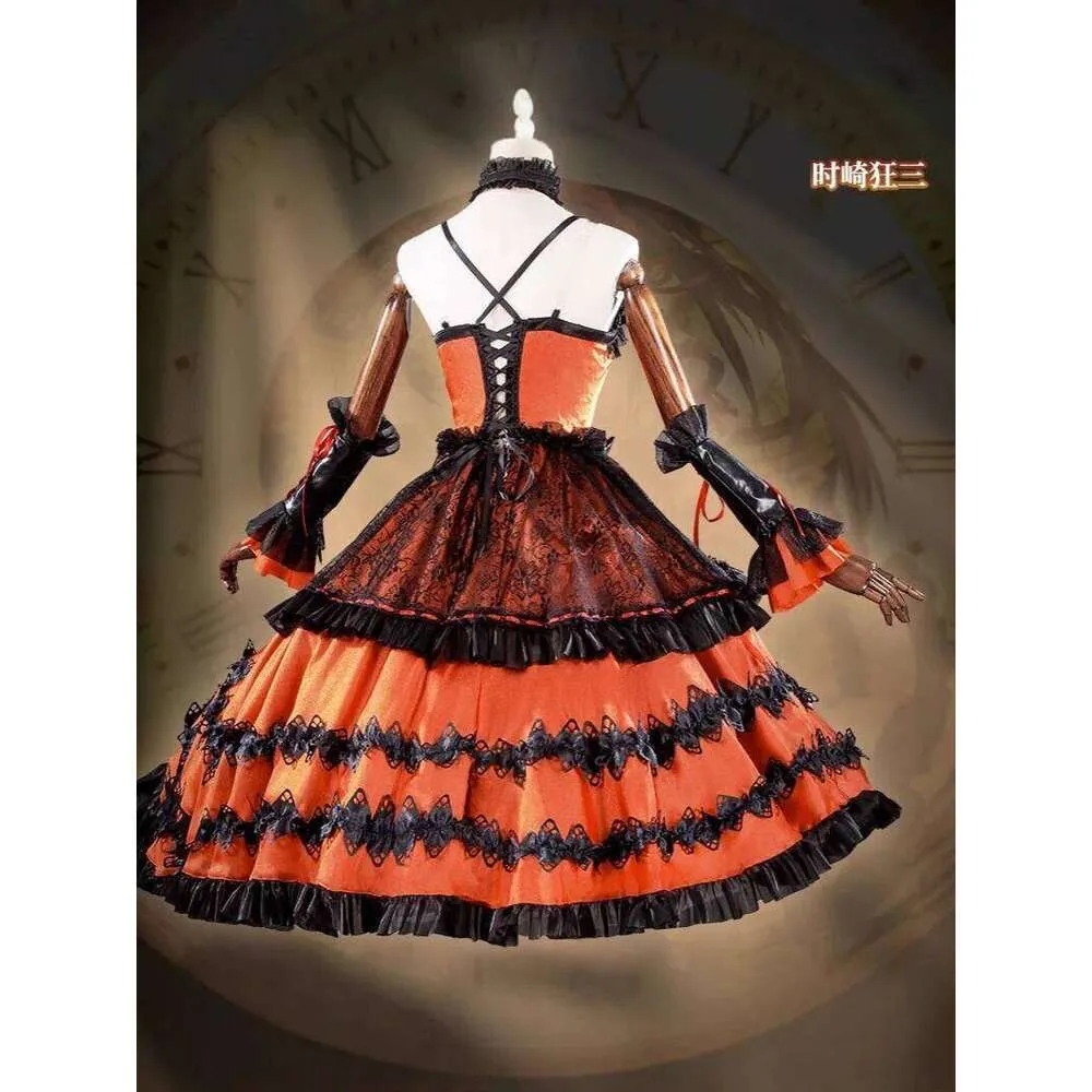 anime formal dress Anime Cosplay Costume Blue Dress with Belt Choker