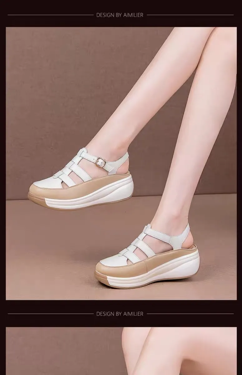 Damen Plateau Gladiator Sandalen Mit Keilabsatz Für Sommer_voghion.com
