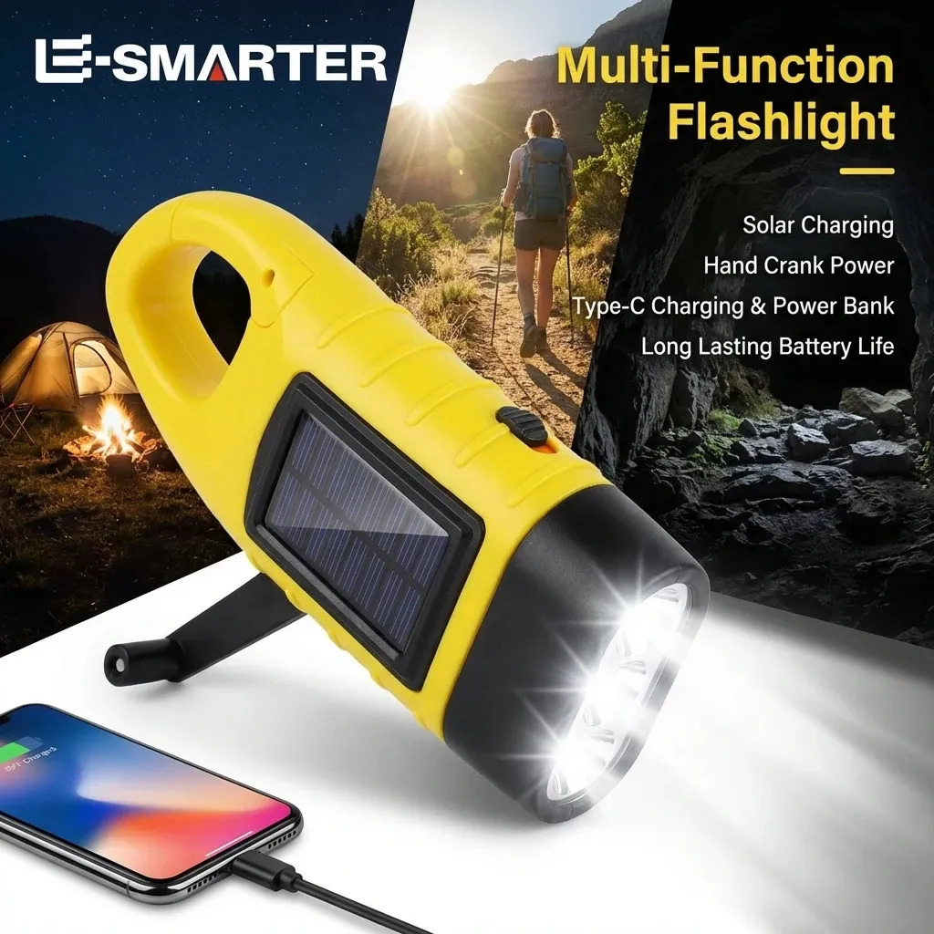 alpha rechargeable flashlight walmart Alpha Multi-Function Emergency Radio Bright LED Flashlight Portable Charger  More