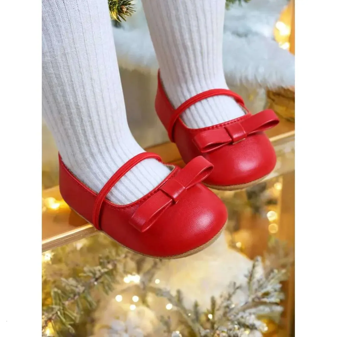 newborn red dress shoes BRGZLK Infant Baby Girls Summer Sandals with Flower Bowknot Soft Sole Newborn First Walker Crib Dress Shoes Red 6-9 Months, Infant Unisex