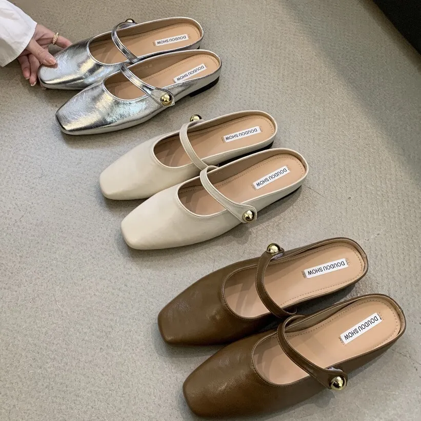Womens Multi Color Mary Jane Mules Square Toe For Casual Office Summer Comfort Daily Wear_voghion.com