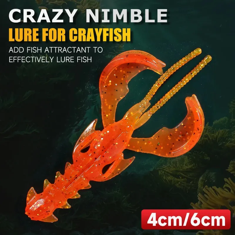 crazy fish soft lures and makes a great jig trailer WALK FISH 8PCS Crazy Flapper