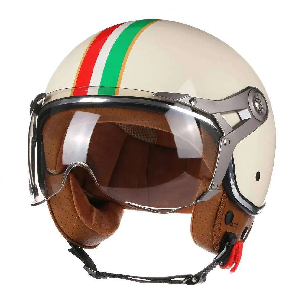 3/4 motorcycle helmets retro Classic Super Low Profile Helmet Double D Ilm Pk Ac Helmet ILM