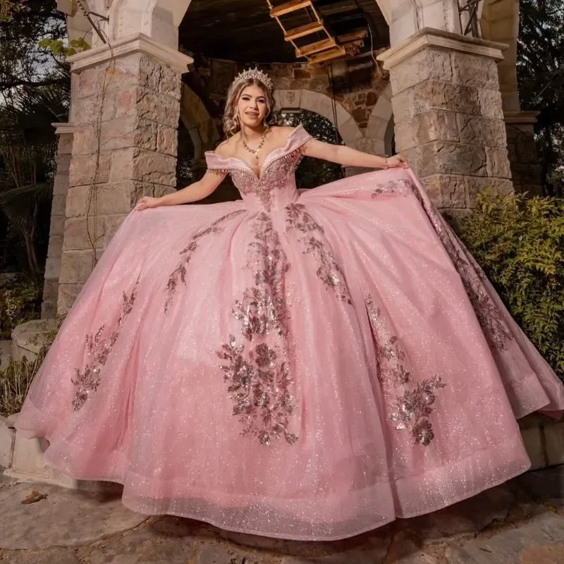 rose gold dress puffy STYLE 54236