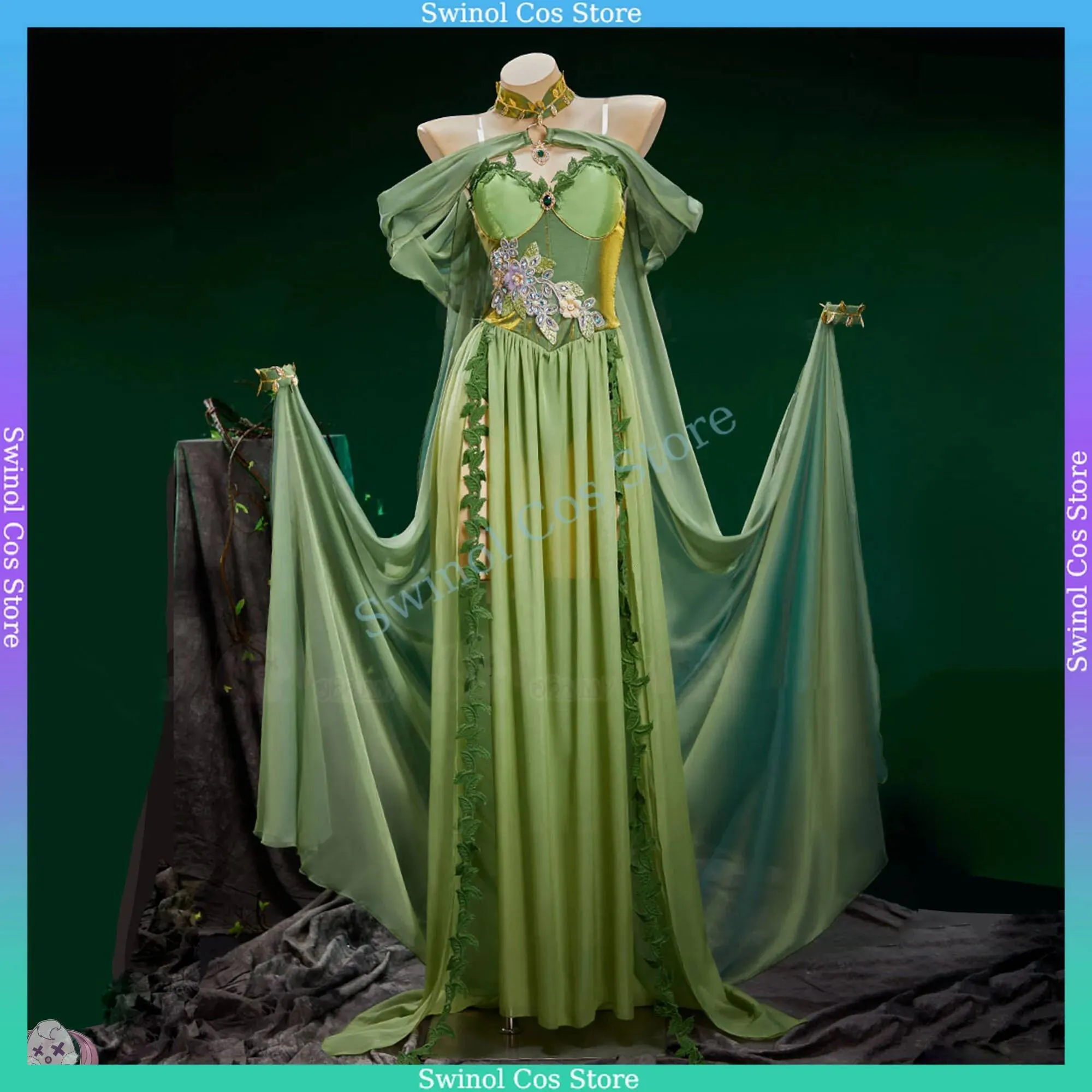 fairy elf dress Medieval Fantasy Handmade Retro Costume Historical Fairy Elf Dress